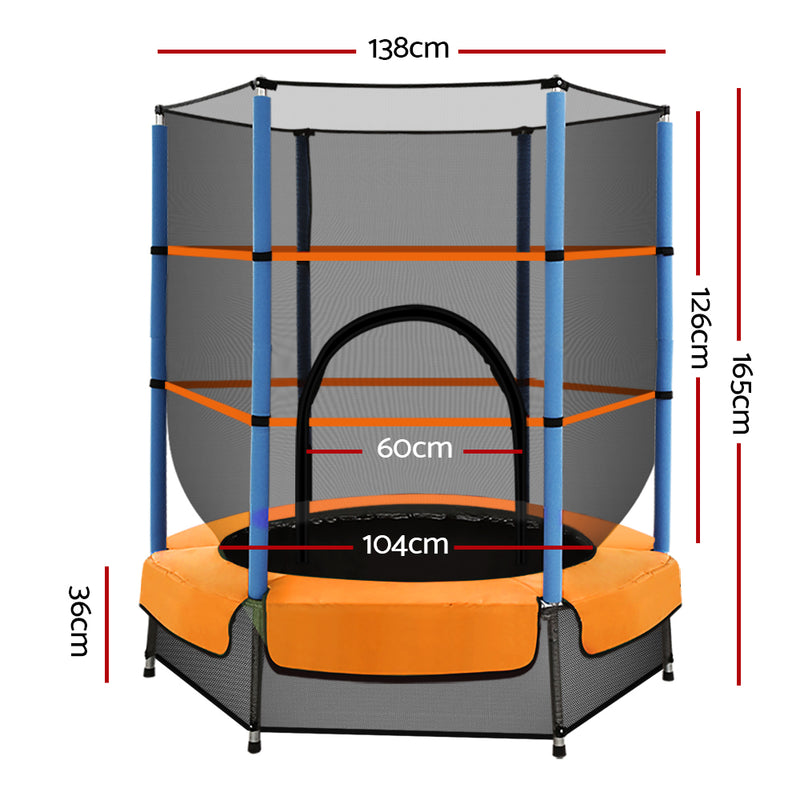 4.5FT Trampoline with Safety Enclosure Net - Rivercity House & Home Co. (ABN 18 642 972 209) - Affordable Modern Furniture Australia