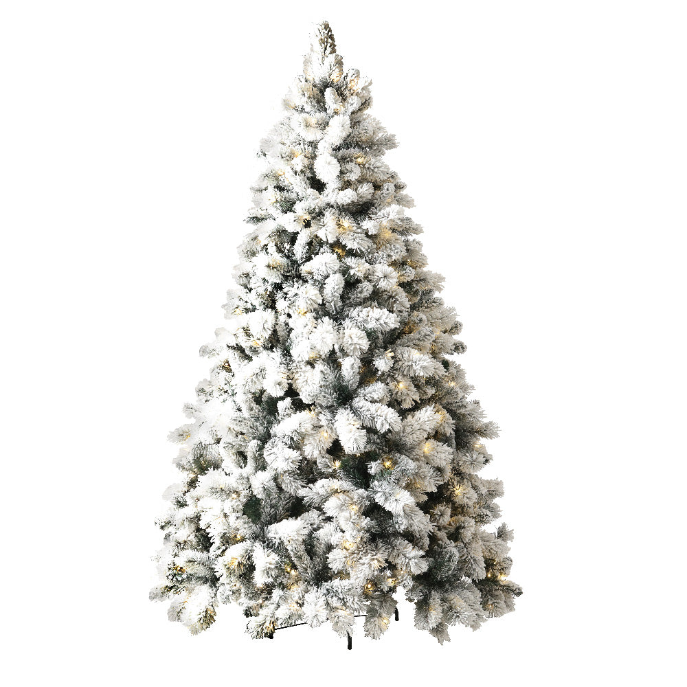 Snowy Christmas Tree 1.8M / 6FT With LED Lights - Warm White - Rivercity House & Home Co. (ABN 18 642 972 209) - Affordable Modern Furniture Australia