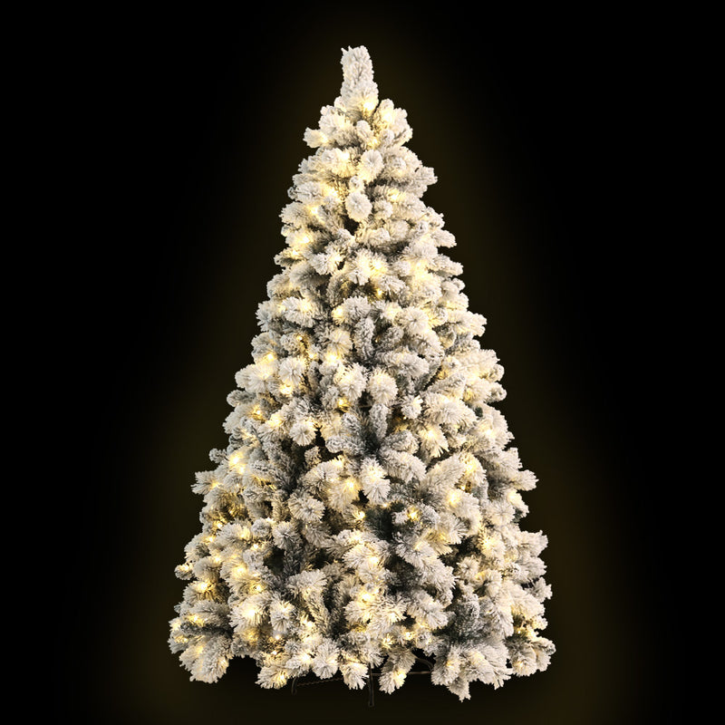 Snowy Christmas Tree 2.1M / 7FT With LED Lights - Warm White - Rivercity House & Home Co. (ABN 18 642 972 209) - Affordable Modern Furniture Australia