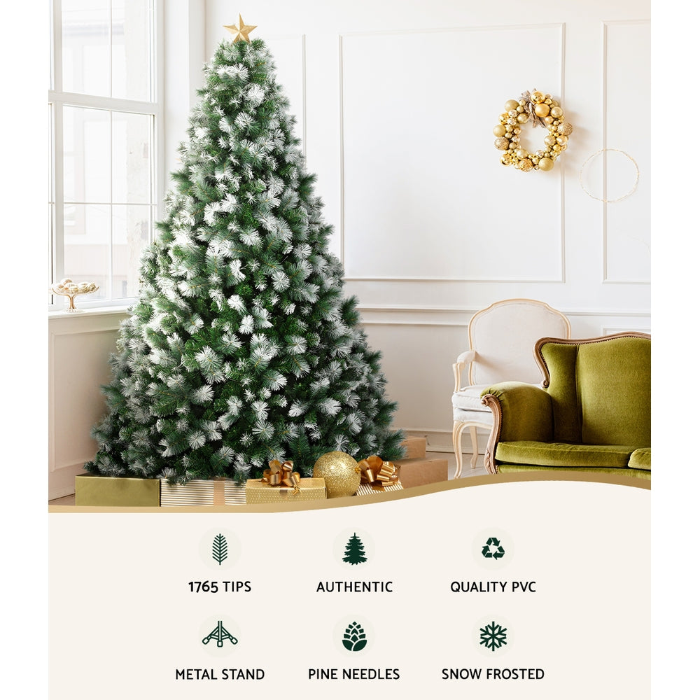 2.7M Christmas Tree with Pine Needle Snow Wrap Xmas Tree 1765 Tips - Occasions > Christmas - Rivercity House & Home Co. (ABN 18 642 972 209) - Affordable Modern Furniture Australia