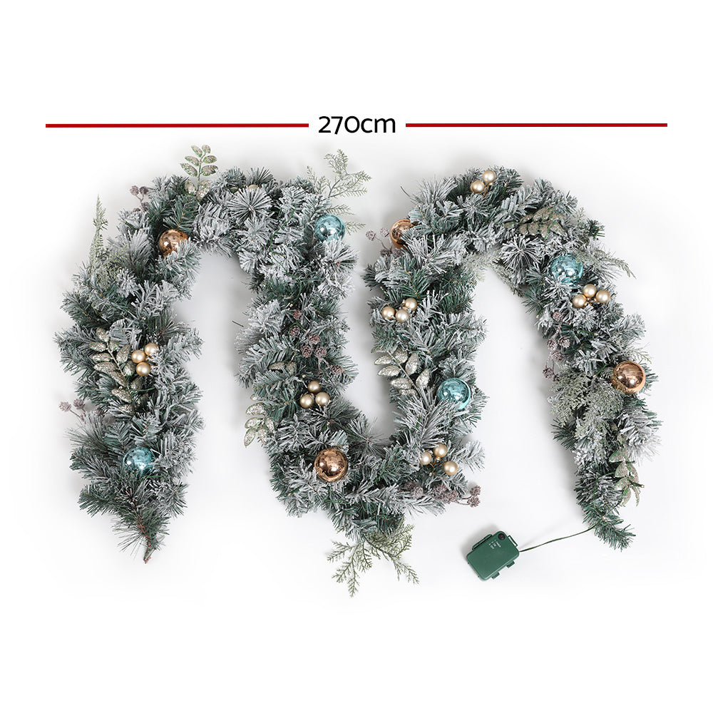 2.7M Pre-Lit Christmas Garland with Ornaments - Occasions > Christmas - Rivercity House & Home Co. (ABN 18 642 972 209) - Affordable Modern Furniture Australia