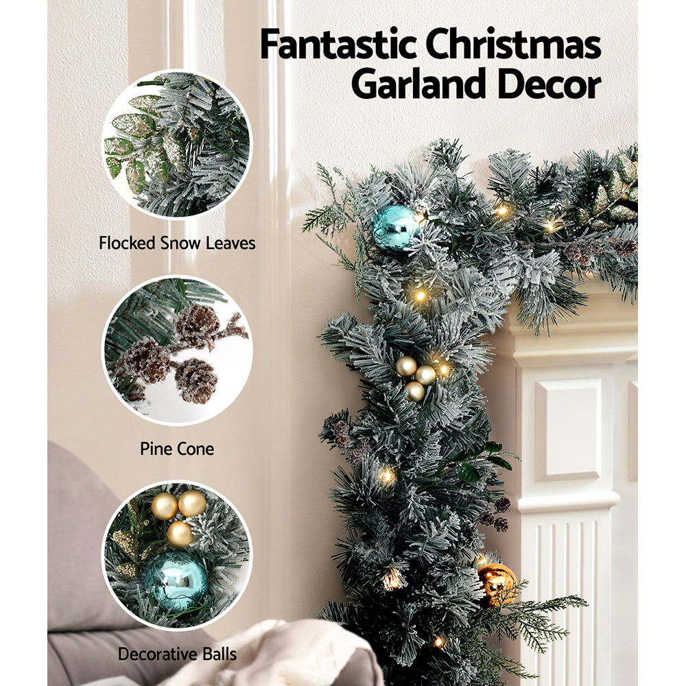 2.7M Pre-Lit Christmas Garland with Ornaments - Occasions > Christmas - Rivercity House & Home Co. (ABN 18 642 972 209) - Affordable Modern Furniture Australia