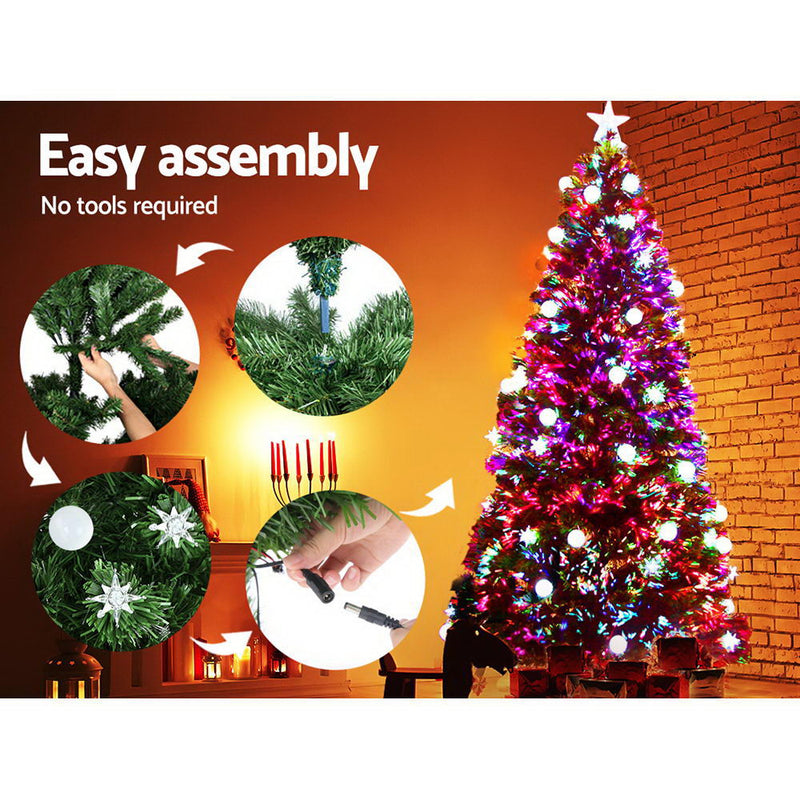7FT Christmas Tree | Tips: 260 | Fibre Optic | Decorations Included - Occasions - Rivercity House & Home Co. (ABN 18 642 972 209) - Affordable Modern Furniture Australia
