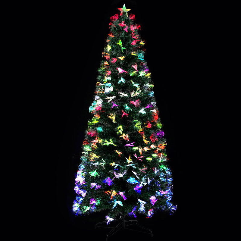 Christmas Tree 1.8M 6FT LED Xmas Multi Colour Lights Optic Fibre