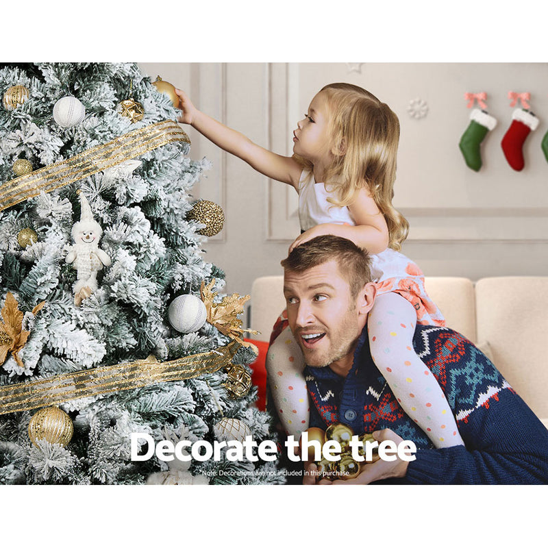 Snowy Christmas Tree 1.8M 6FT Xmas Decorations 520 Tips - Rivercity House & Home Co. (ABN 18 642 972 209) - Affordable Modern Furniture Australia