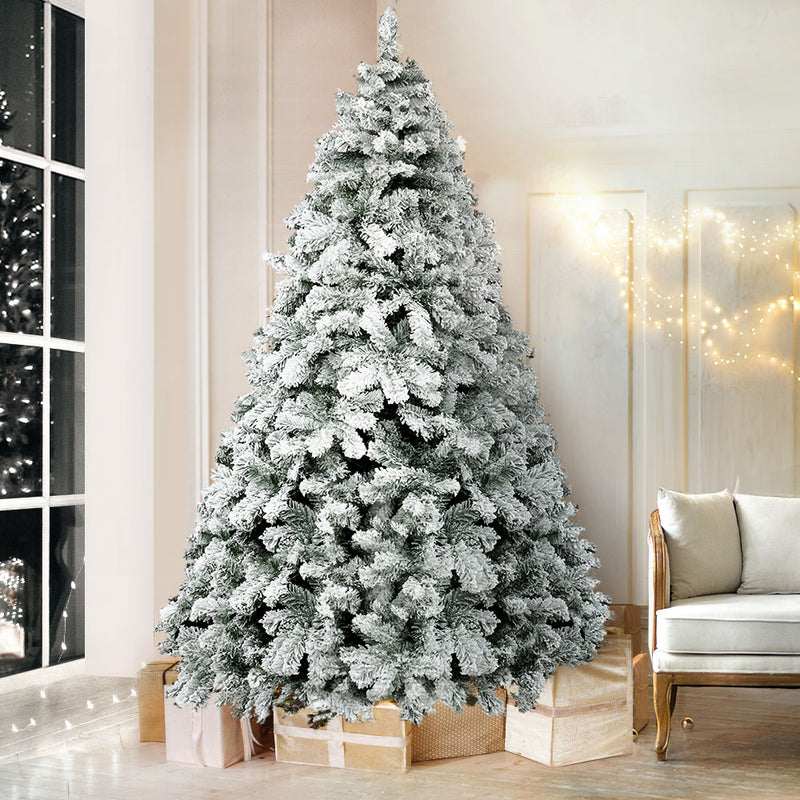 Snowy Christmas Tree 1.8M 6FT Xmas Decorations 520 Tips - Rivercity House & Home Co. (ABN 18 642 972 209) - Affordable Modern Furniture Australia