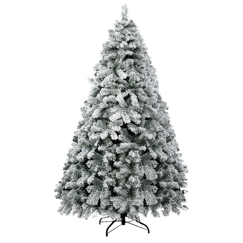 Snowy Christmas Tree 2.4M 8FT Xmas Decorations 1291 Tips - Rivercity House & Home Co. (ABN 18 642 972 209) - Affordable Modern Furniture Australia
