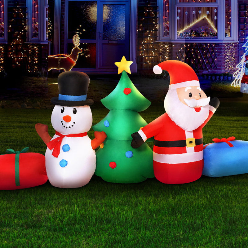 2.7M Christmas Inflatable Tree Snowman Lights Outdoor Decorations - Rivercity House & Home Co. (ABN 18 642 972 209) - Affordable Modern Furniture Australia