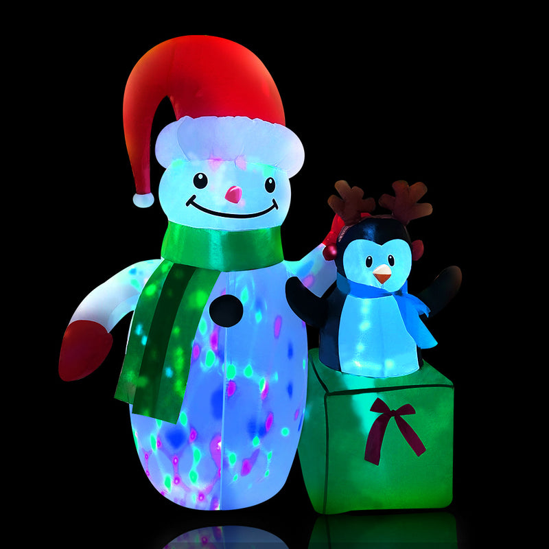 Inflatable Christmas 2.4M Snowman LED Lights Outdoor Decorations - Rivercity House & Home Co. (ABN 18 642 972 209) - Affordable Modern Furniture Australia