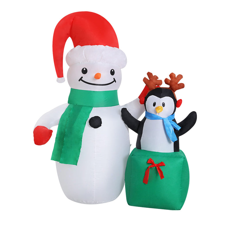 Inflatable Christmas 2.4M Snowman LED Lights Outdoor Decorations - Rivercity House & Home Co. (ABN 18 642 972 209) - Affordable Modern Furniture Australia