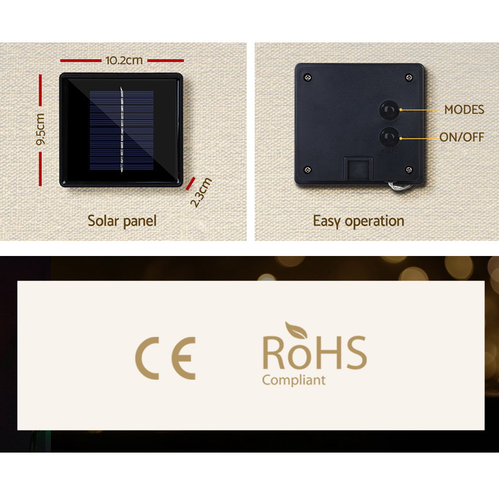 500 LED Solar Powered Christmas Icicle Lights 20M Outdoor Fairy String Party Warm White - Occasions - Rivercity House & Home Co. (ABN 18 642 972 209) - Affordable Modern Furniture Australia