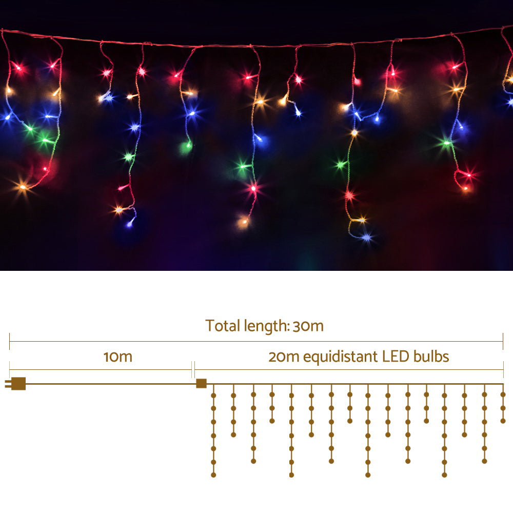 800 LED Christmas Icicle Lights Mutlicolour - Occasions - Rivercity House & Home Co. (ABN 18 642 972 209) - Affordable Modern Furniture Australia