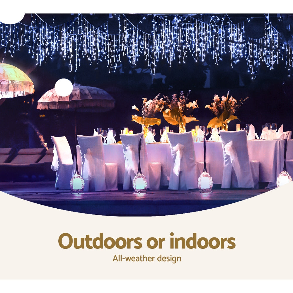 800 LED Christmas Icicle Lights White and Blue - Occasions - Rivercity House & Home Co. (ABN 18 642 972 209) - Affordable Modern Furniture Australia