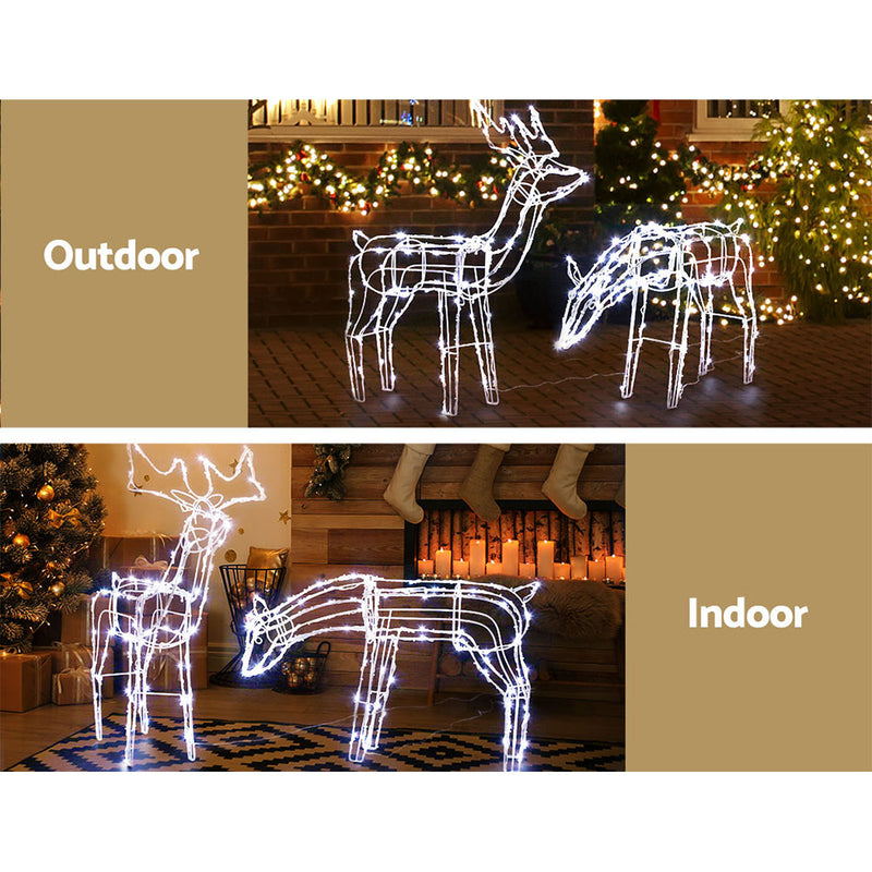 Christmas Motif Lights LED Rope Reindeer Waterproof Solar Powered - Rivercity House & Home Co. (ABN 18 642 972 209) - Affordable Modern Furniture Australia