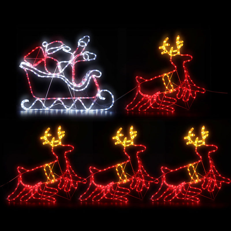 Christmas Motif Lights LED Rope Reindeer Waterproof Colourful Xmas - Rivercity House & Home Co. (ABN 18 642 972 209) - Affordable Modern Furniture Australia