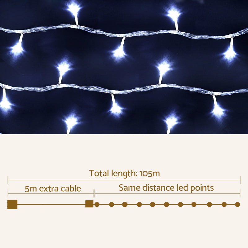 100M Christmas String Lights 500LED Party Wedding Outdoor Garden - Rivercity House & Home Co. (ABN 18 642 972 209) - Affordable Modern Furniture Australia