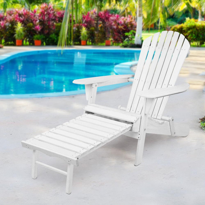 Beach chair with online ottoman