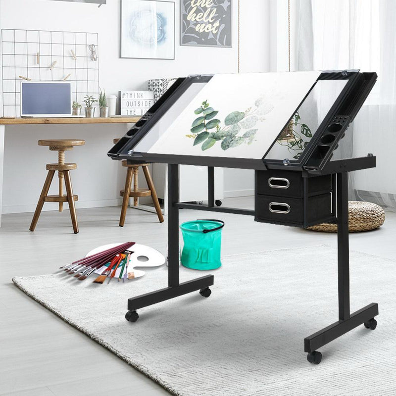 Adjustable Drawing Desk - Black and Grey - Rivercity House & Home Co. (ABN 18 642 972 209) - Affordable Modern Furniture Australia