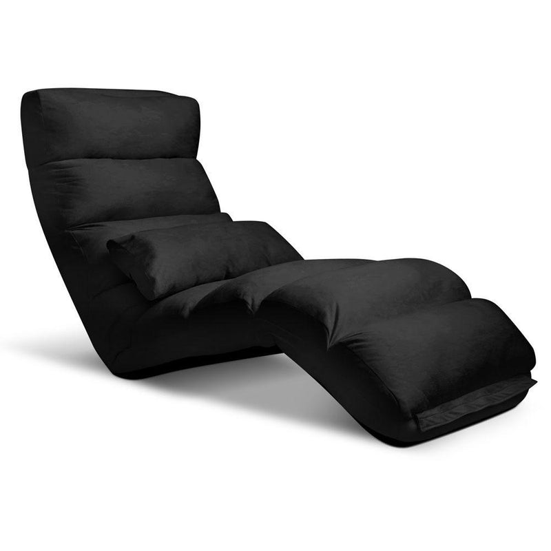 Adjustable Lounge Sofa Chair - Black - Rivercity House & Home Co. (ABN 18 642 972 209) - Affordable Modern Furniture Australia