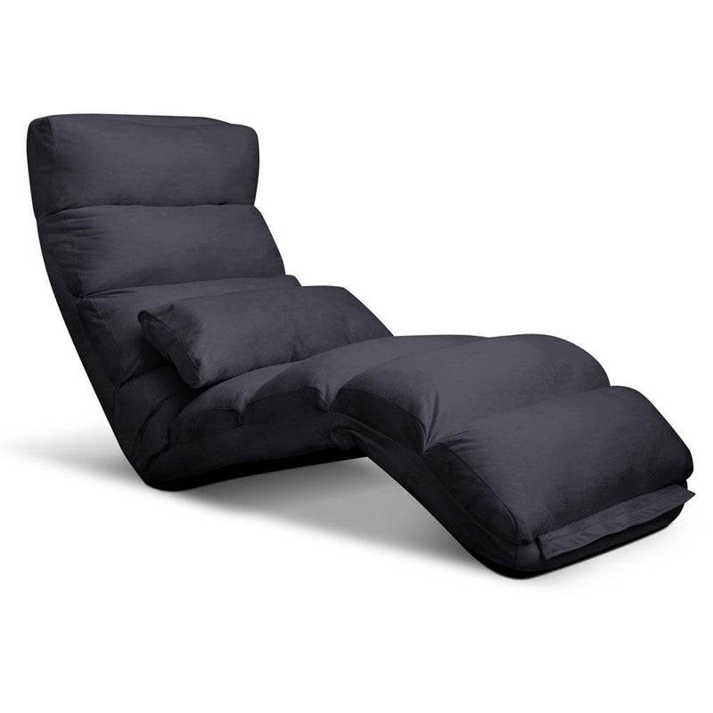 Adjustable Lounge Sofa Chair - Charcoal - Rivercity House & Home Co. (ABN 18 642 972 209) - Affordable Modern Furniture Australia