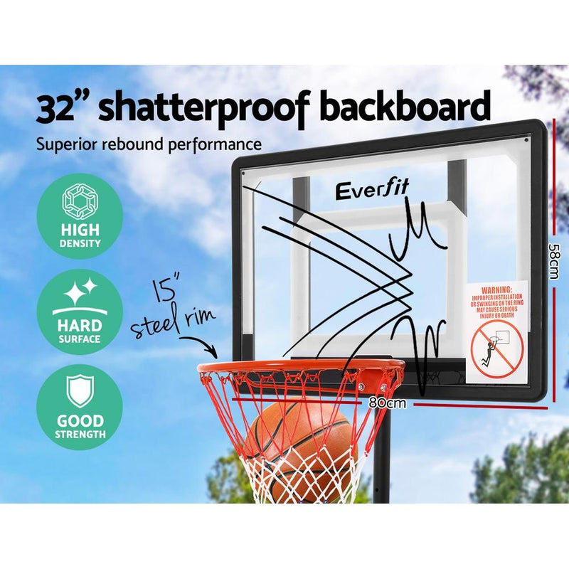 Adjustable Portable Basketball Stand Hoop System Rim - Rivercity House & Home Co. (ABN 18 642 972 209) - Affordable Modern Furniture Australia