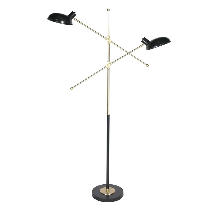 Adjustable Two Light Lamp Black and Gold Finish - Home & Garden > Lighting - Rivercity House & Home Co. (ABN 18 642 972 209) - Affordable Modern Furniture Australia