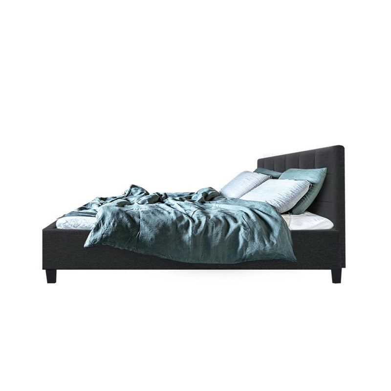 Agnes Double Bed Frame Charcoal - Furniture > Bedroom - Rivercity House & Home Co. (ABN 18 642 972 209) - Affordable Modern Furniture Australia