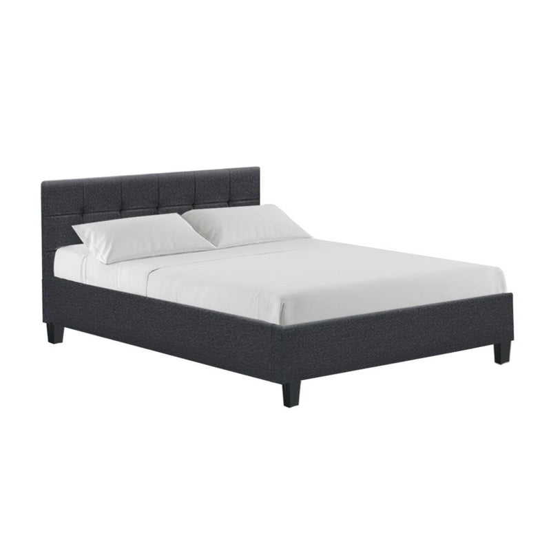 Agnes Double Bed Frame Charcoal - Furniture > Bedroom - Rivercity House & Home Co. (ABN 18 642 972 209) - Affordable Modern Furniture Australia