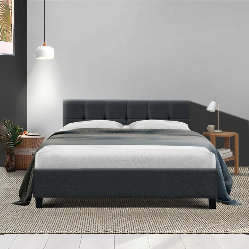 Agnes Double Bed Frame Charcoal - Furniture > Bedroom - Rivercity House & Home Co. (ABN 18 642 972 209) - Affordable Modern Furniture Australia