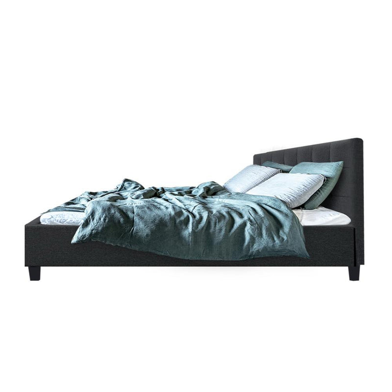 Agnes King Bed Frame Charcoal - Furniture > Bedroom - Rivercity House & Home Co. (ABN 18 642 972 209) - Affordable Modern Furniture Australia