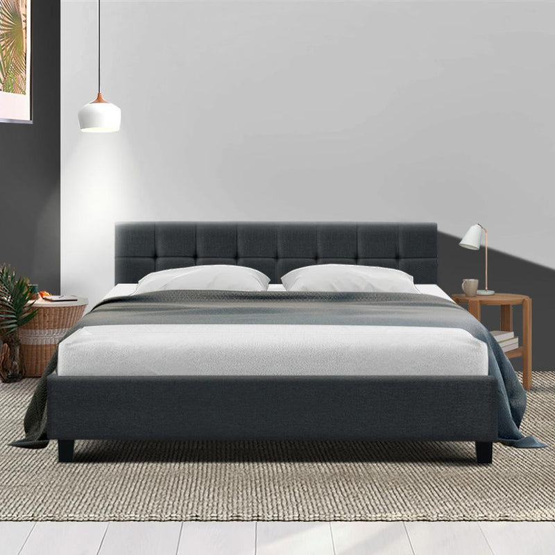 Agnes King Bed Frame Charcoal - Furniture > Bedroom - Rivercity House & Home Co. (ABN 18 642 972 209) - Affordable Modern Furniture Australia