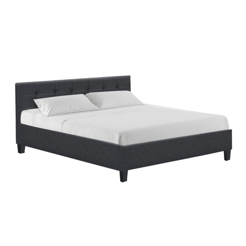 Agnes King Bed Frame Charcoal - Furniture > Bedroom - Rivercity House & Home Co. (ABN 18 642 972 209) - Affordable Modern Furniture Australia