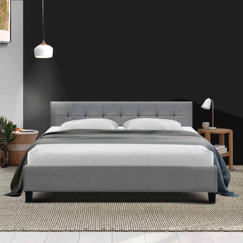 Agnes King Bed Frame Grey - Furniture > Bedroom - Rivercity House And Home Co.