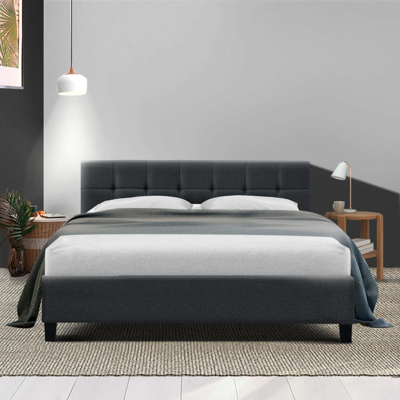 Agnes Queen Bed Frame Charcoal - Furniture > Bedroom - Rivercity House And Home Co.