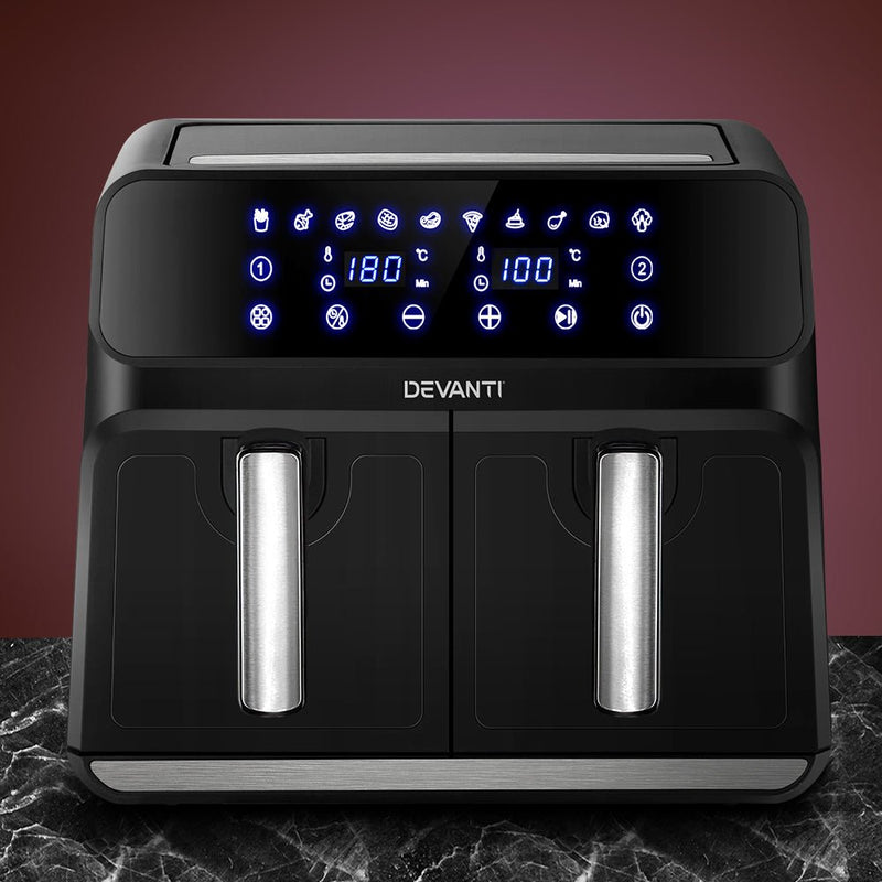 Devanti Air Fryer 7L LCD Fryers Oven Air fryer Kitchen Healthy Cooker