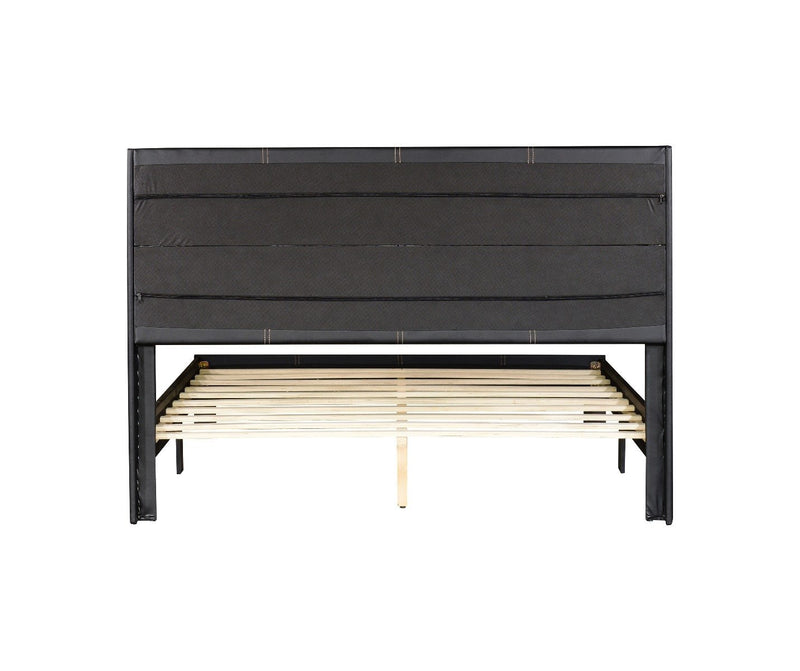 Albany Queen Bed Frame Black - Furniture > Bedroom - Rivercity House & Home Co. (ABN 18 642 972 209) - Affordable Modern Furniture Australia