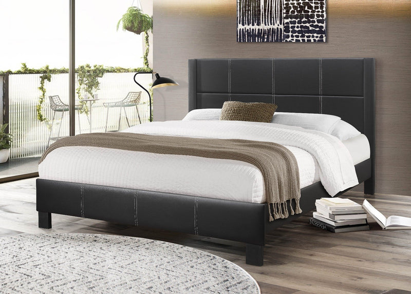 Albany Queen Bed Frame Black - Furniture > Bedroom - Rivercity House & Home Co. (ABN 18 642 972 209) - Affordable Modern Furniture Australia