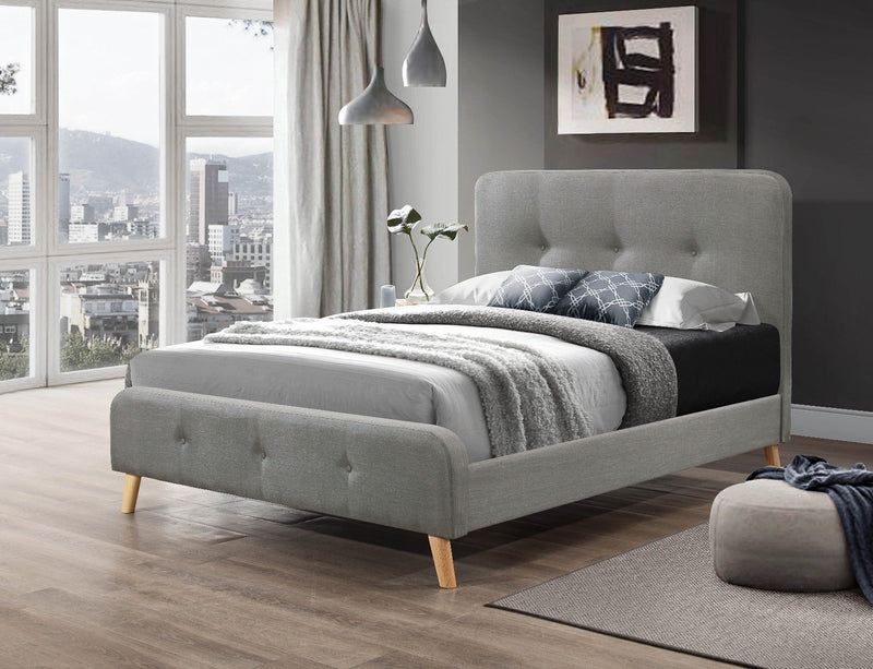 Albert Queen Bed Frame Light Grey - Furniture > Bedroom - Rivercity House & Home Co. (ABN 18 642 972 209) - Affordable Modern Furniture Australia