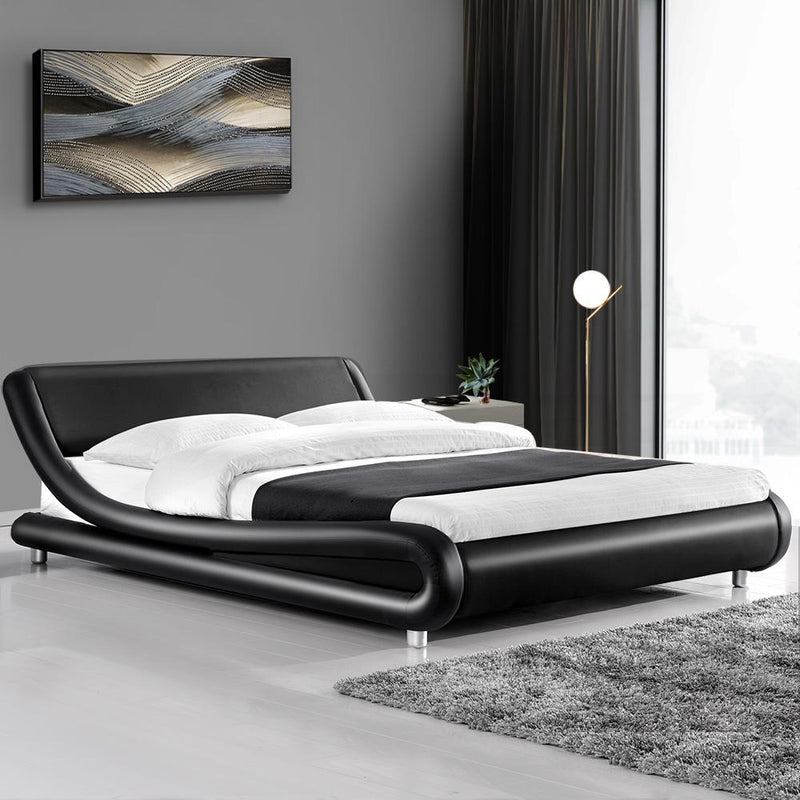 Aldinga King Bed Frame Black - Furniture > Bedroom - Rivercity House And Home Co.