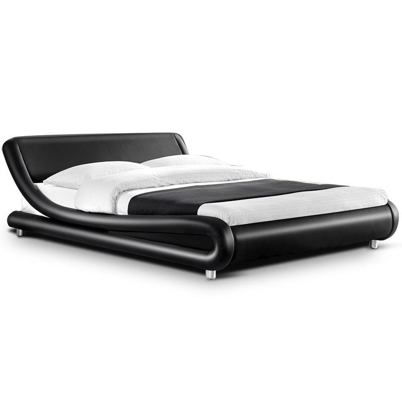 Aldinga Queen Bed Frame Black - Furniture > Bedroom - Rivercity House & Home Co. (ABN 18 642 972 209) - Affordable Modern Furniture Australia