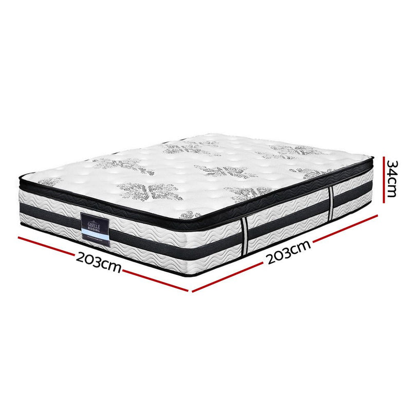 Algarve Euro Top Pocket Spring Mattress 34cm Thick - Super King - Furniture > Mattresses - Rivercity House & Home Co. (ABN 18 642 972 209) - Affordable Modern Furniture Australia