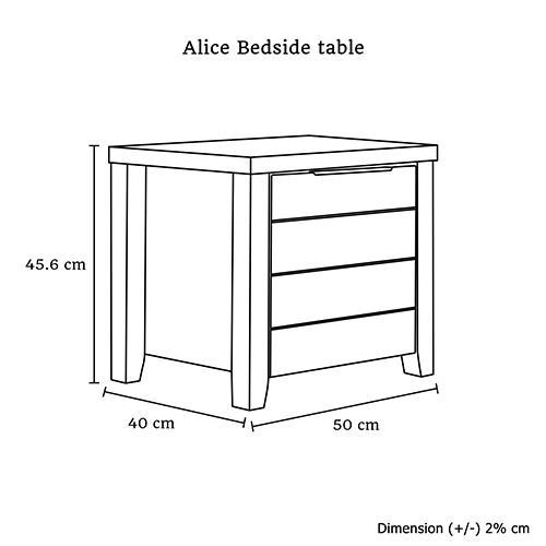 Alice Bedside Table Wenge - Furniture > Bedroom - Rivercity House & Home Co. (ABN 18 642 972 209) - Affordable Modern Furniture Australia