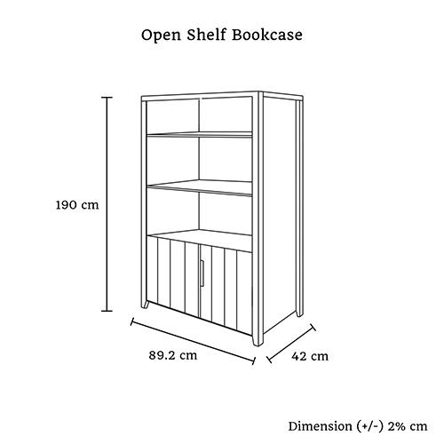 Alice Open Shelf Bookcase - Furniture - Rivercity House & Home Co. (ABN 18 642 972 209) - Affordable Modern Furniture Australia