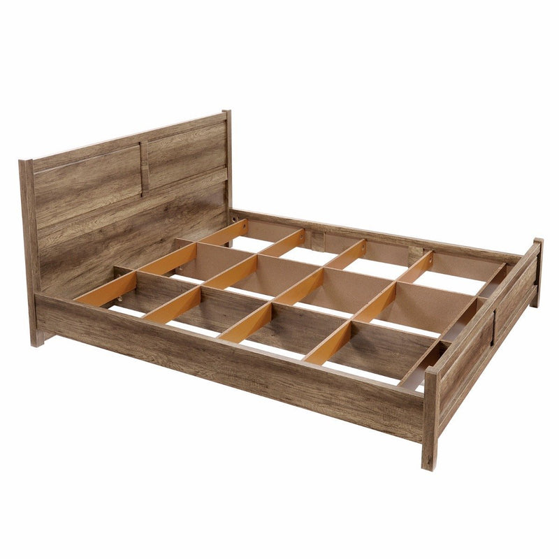 Alice Wooden Double Bed Frame Base Oak - Furniture > Bedroom - Rivercity House And Home Co.