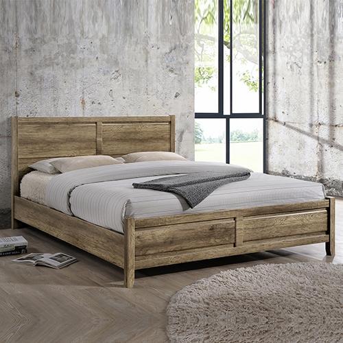 Alice Wooden Queen Bed Base Oak - Furniture > Bedroom - Rivercity House & Home Co. (ABN 18 642 972 209) - Affordable Modern Furniture Australia