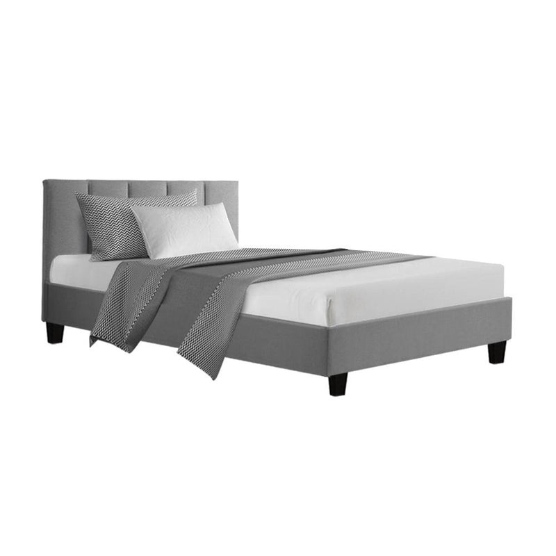 Alma King Single Bed Frame Grey - Furniture > Bedroom - Rivercity House & Home Co. (ABN 18 642 972 209) - Affordable Modern Furniture Australia