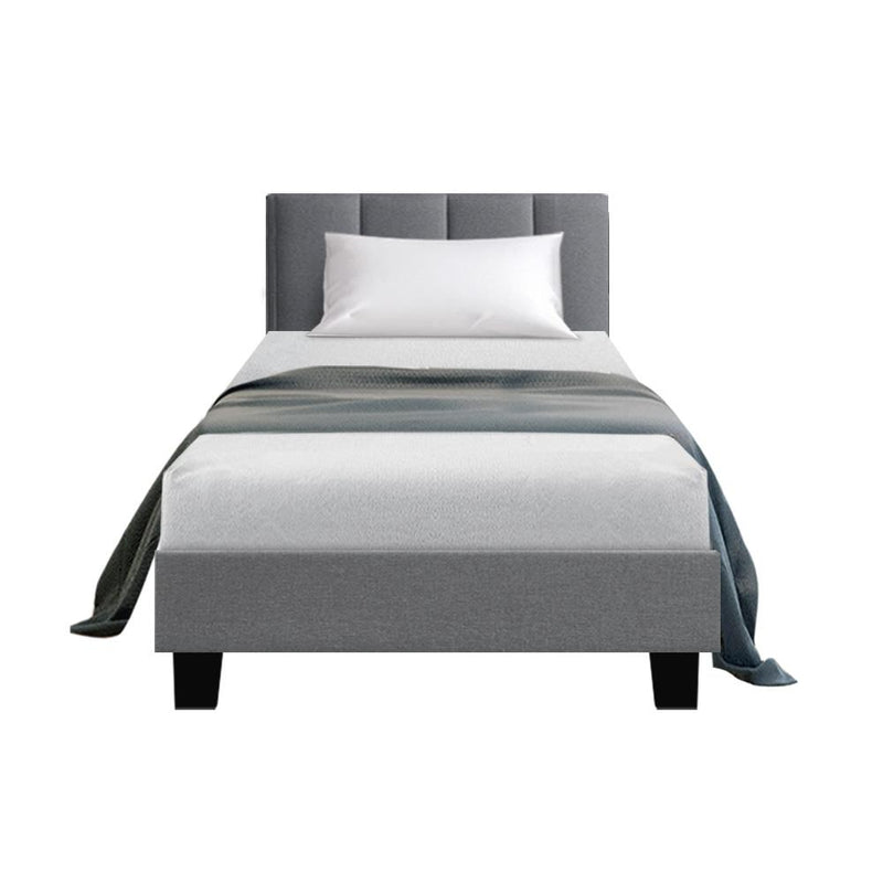 Alma Single Bed Frame Grey - Furniture > Bedroom - Rivercity House & Home Co. (ABN 18 642 972 209) - Affordable Modern Furniture Australia