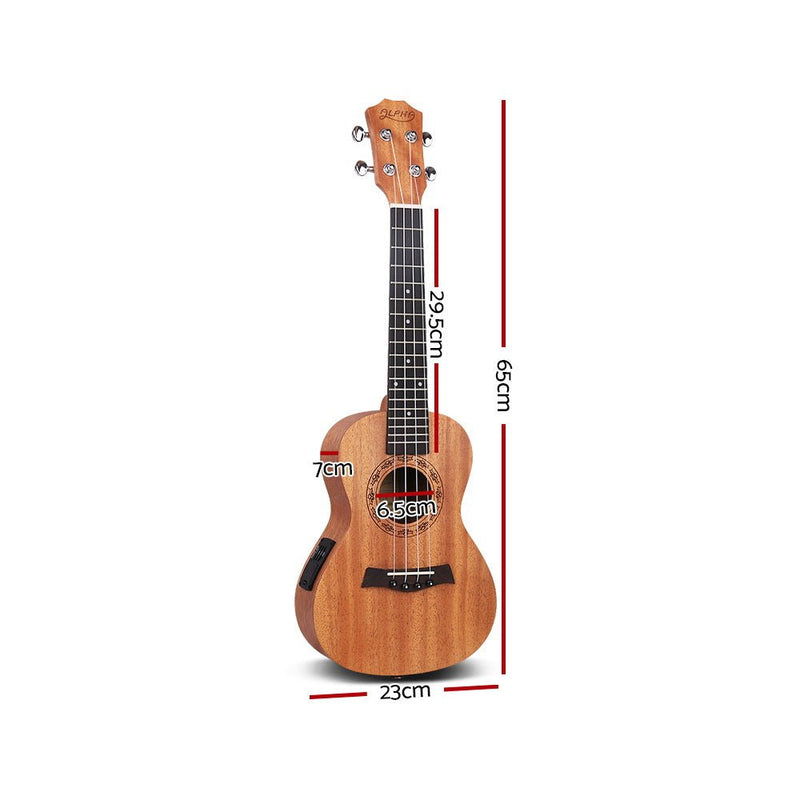 Alpha 26" Ukulele Equaliser Natural Mahogany Tenor Beginner Gift w/ Bag - Audio & Video > Musical Instrument & Accessories - Rivercity House & Home Co. (ABN 18 642 972 209)