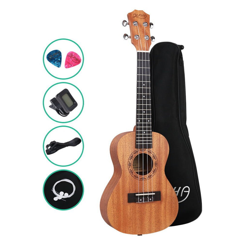 26" Ukulele Natural Mahogany Tenor Beginner Gift w/ Carry Bag - Audio & Video > Musical Instrument & Accessories - Rivercity House & Home Co. (ABN 18 642 972 209) - Affordable Modern Furniture Australia