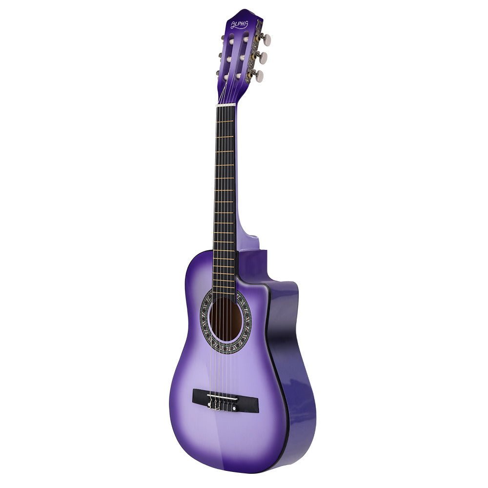 34 Inch Acoustic Guitar Wooden Body Steel String Beginner Kids Gift Purple - Audio & Video > Musical Instrument & Accessories - Rivercity House & Home Co. (ABN 18 642 972 209) - Affordable Modern Furniture Australia